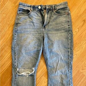 American Eagle Outfitters Ripped Highest Waist ‘90s Flare Jean